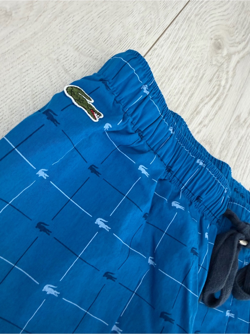 Lacoste Blue Croc-Pattern PJ/lounge pants